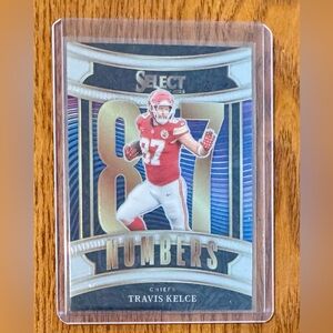 🔥 Travis Kelce 2025 Panini Select Numbers Insert #87 Chiefs 🔥